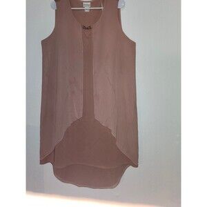 Dusty Pink Two Piece Look Curved Hem Plus Dress 18W